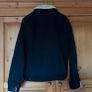 Mens asos black denim jacket with wool Image 5