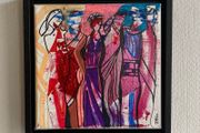 Original Abstract Painting Original Art Of Group of Girls female friends or models irish  Art