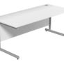NEW 1800 x 800mm Straight Office Desk White Image 2