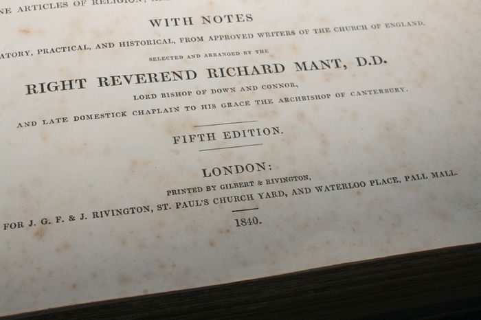 The Book of Common Prayer, and administration of the sacraments, and other rites and ceremonies of the church.1840