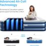 Premium Double Inflatable Mattress - 203 x 152 x 48 cm - with built-in electric pump and integrated pillow Image 8