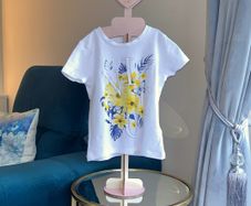 Girls White Tee- Shirt from Name It. Age 5 / EU 110 cm