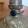 Antique French large oil lamp brass base works Image 5