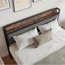 King Size Bed Frame with Storage Wooden Headboard,5ft Metal Upholstered Platform Bed Frame King Size Bed Base,Mattress Base/Sturdy Steel Slat Support/Under-bed Storage/Noise Free Image 2