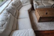 Cream leather sofas 3+2
