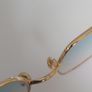 CHRISTIAN DIOR LKSA9 CD logo gold trim light blue square frame sunnies Image 9