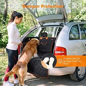 Car Boot Protector, Nonslip Waterproof Dog Car Seat Cover with Enduring Antifouling Liner, Side Protection and Easy to Clean, Boot Protector Blanket for Truck, SUV