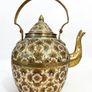 vintage Indian enamelled brass Tea Pot Image 3