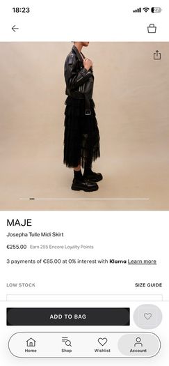 Maje tulle midi skirt size 12 - 14