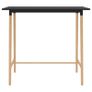 Bar Table Black 120x60x105 cm MDF & Solid Beechwood Image 2