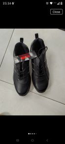 Black Leather Men's Safety Shoes Size 11
