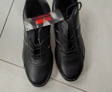 Black Leather Men's Safety Shoes Size 11
