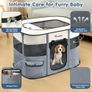 Foldable Pet Playpen, Cat Dog Playpen, Portable Dog Cage Exercise Kennel Crate with Waterproof Oxford, Puppy Pen Indoor Outdoors Pet Tent Fence 80x60x55cm Image 3