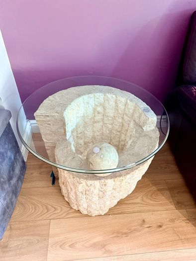 2 x Stone coffee tables