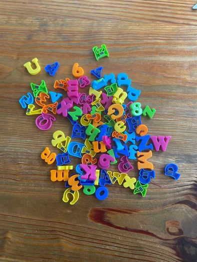 Chalkboard, whiteboard and magnetic letters