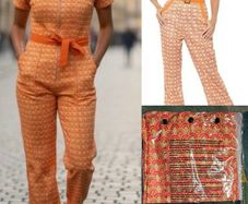 70s style orange jumpsuit - size 18