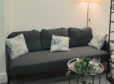 sofa + footstool