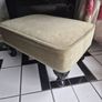 Vintage Green velvet footstool Image 9