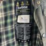Vintage Barbour A100 Bedale 1990s sage green wax jacket Image 6