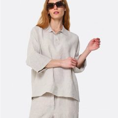 Annette Gortz Linen Blouse Size Large