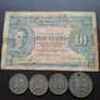 A Lot of one note and 4 coins from Malaya (1941-1956) Image 2