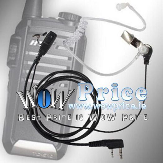 2 Pin Security Earpiece Headset for Radio Clear Walkie Talkie