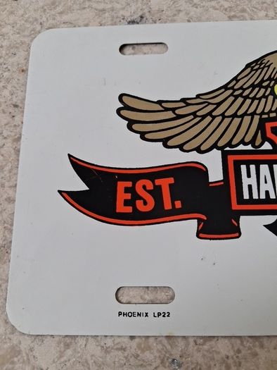 Harvey Davidson reg plate