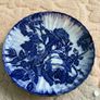 Vintage Flow Blue Moustache Cup and Saucer, Victoria Ironstone Staffordshire Image 2