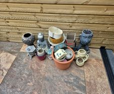 garden pots and ornaments