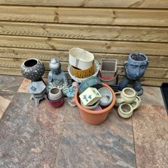 garden pots and ornaments