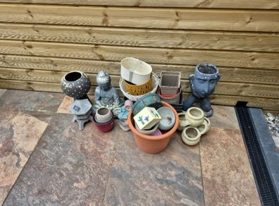garden pots and ornaments
