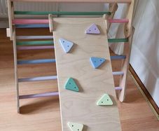 Climbing frame and slide