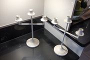 2 matching candle holders