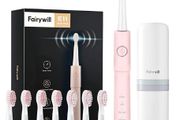 Whitening Electric Toothbrush Rechargeable USB ADA Accepted Waterproof IPX7 Clean 4 Heads and 1 Travel Case