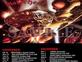 Motorhead concert poster Bomber Tour 1979 A3 Size Replica