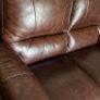 Leather Sofa - brown 2 seater Image 3