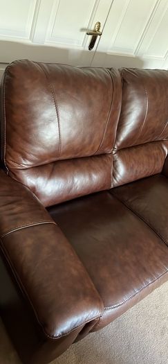 Leather Sofa - brown 2 seater