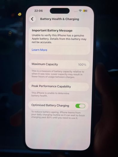 IPhone 14 Pro Max 100% original battery, Unlocked