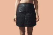 New Look black faux leather skirt, size 10