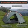 Cflity Camping Tent, 3 Man Instant Pop Up Tent Waterproof Three Layer Automatic Dome Tent, Large Lightweight 4 Seasons Tent Image 2