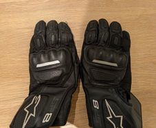 Alpinestars Leather Gloves - SP-8 v2 Gloves Black & Dark Grey