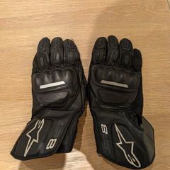 Alpinestars Leather Gloves - SP-8 v2 Gloves Black & Dark Grey