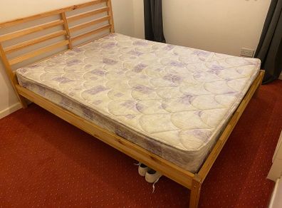 Tarva Ikea kingsize bed & mattress
