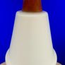 Dutch Mid Century glass & teak lamp 1960s Image 7