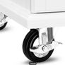 Kitchen Island Trolley Mobile  White with Wooden Worktop Image 4
