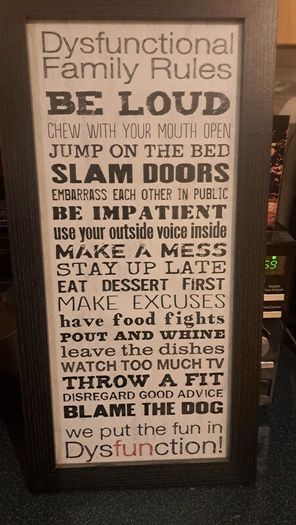 Dysfunctional family rules