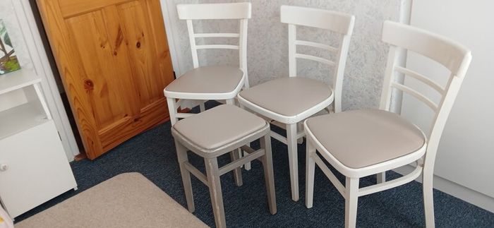 3  kitchen chairs & Stool