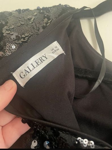 Gallery Sequin black dress size 16
