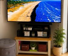 Samsung 65 inch 4K Crystal UHD Curved TV with Swivel Stand+FREE TV unit