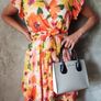 Floral orange dress Image 2